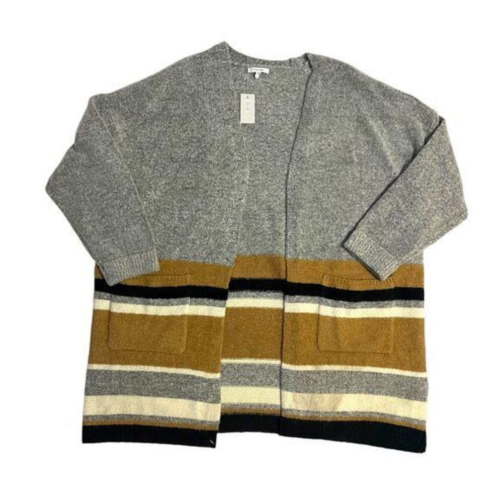 Maurices Striped Cardigan Open Front Sweater Size Large New with Tags Oversized